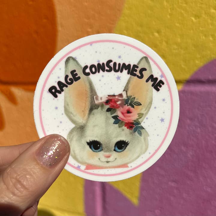 Hilarious Humanitarian - Wholesale Sticker - Rage Consumes Me Sticker (2 colors available)4