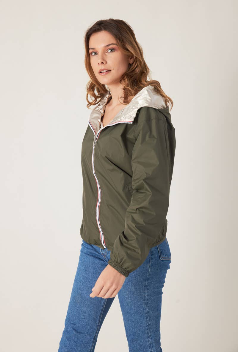 Escandelle Paris - Wholesale Parka - Women's - Short Reversible Waterproof Solid Parka21