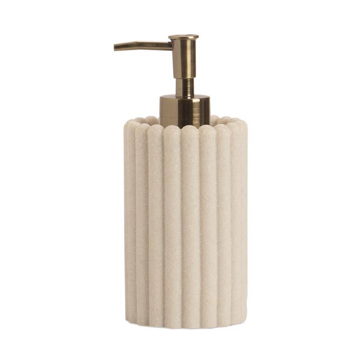 Stripes 300 ml polyresin dispenser for wholesale by Andrea House