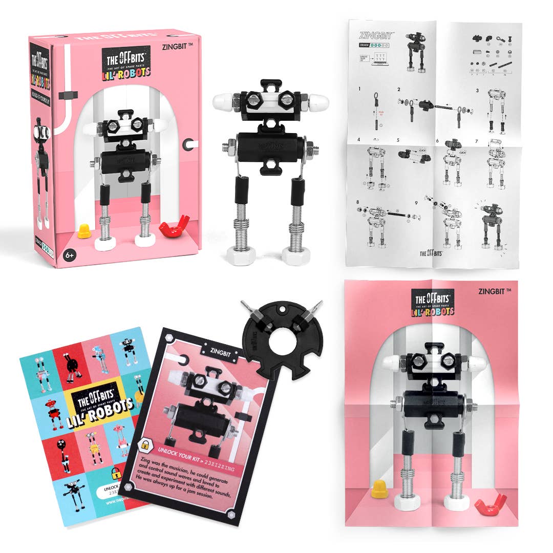 The OffBits - Wholesale Toy Set - Kids - 24 Lil Robots Shelf Display: Collectible Mini Toy Kits3