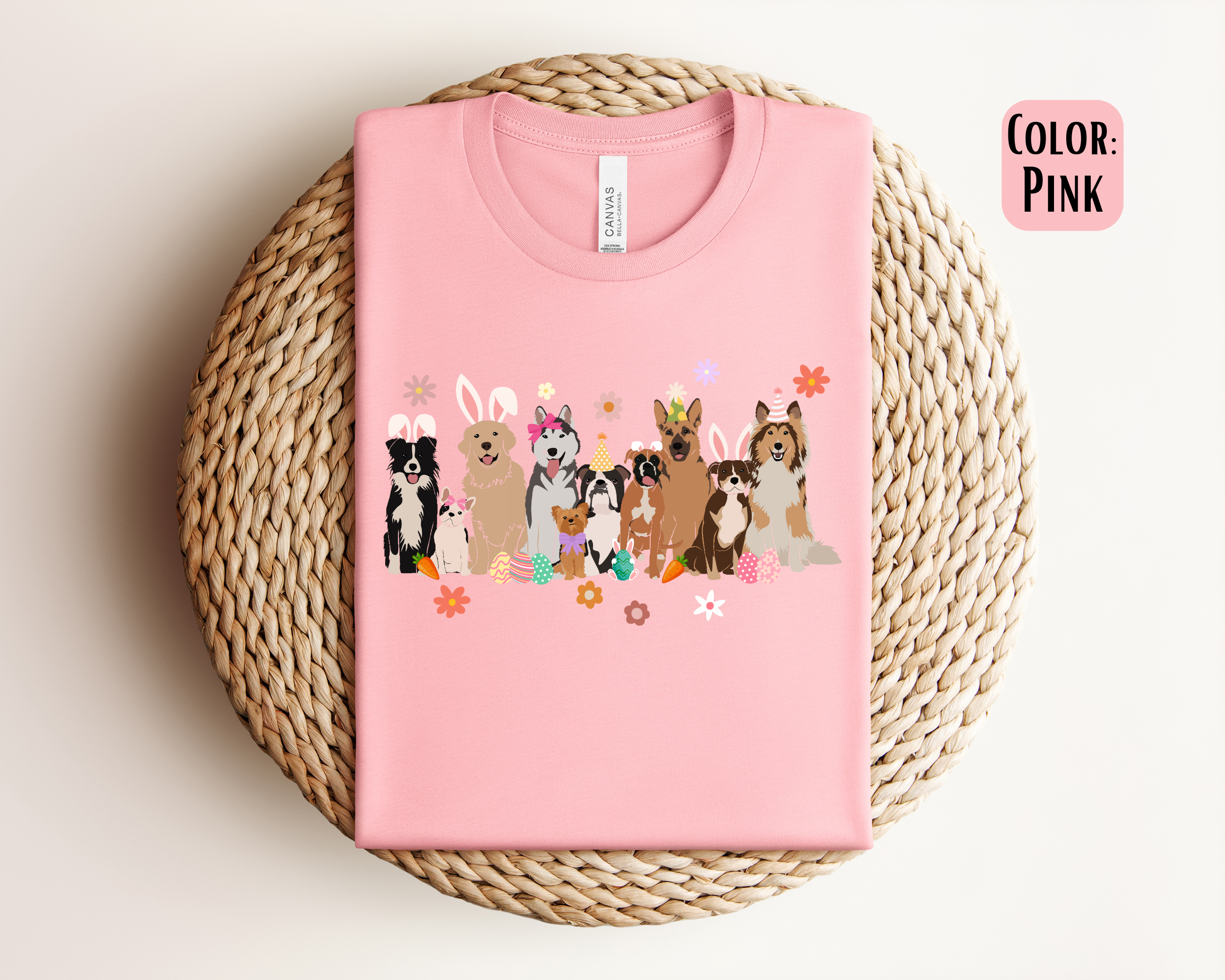 The Shirt Company - Vente T-shirt à imprimés – femme - T-shirt de Pâques pour chiens - T-shirt de Pâques pour chien4