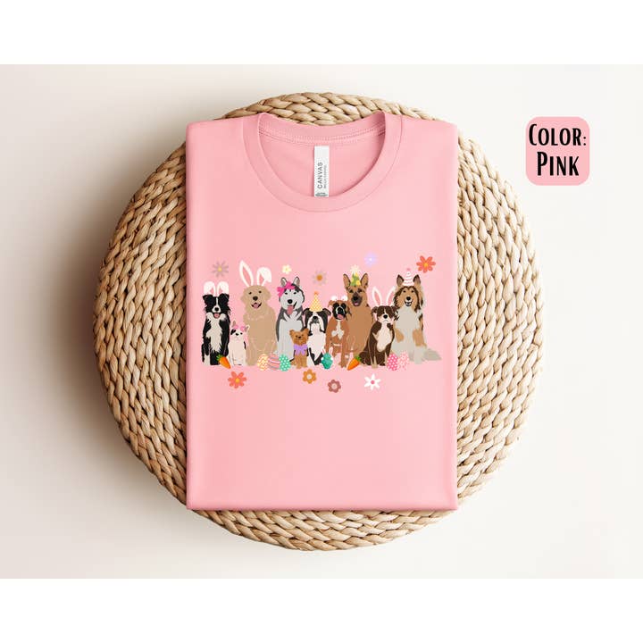The Shirt Company - Wholesale T-Shirt (Graphic) - Women's - Easter Dogs Shirt - Dog Easter Shirt4