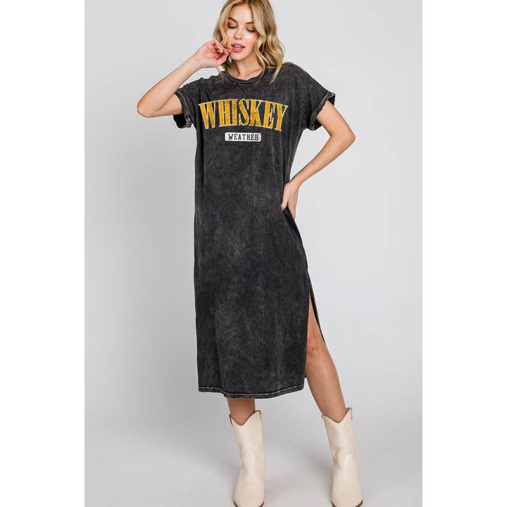 HRTandLUV - Wholesale Dress - Women's - WHISKEY WEATHER MINERAL GRAPHIC DRESS 3