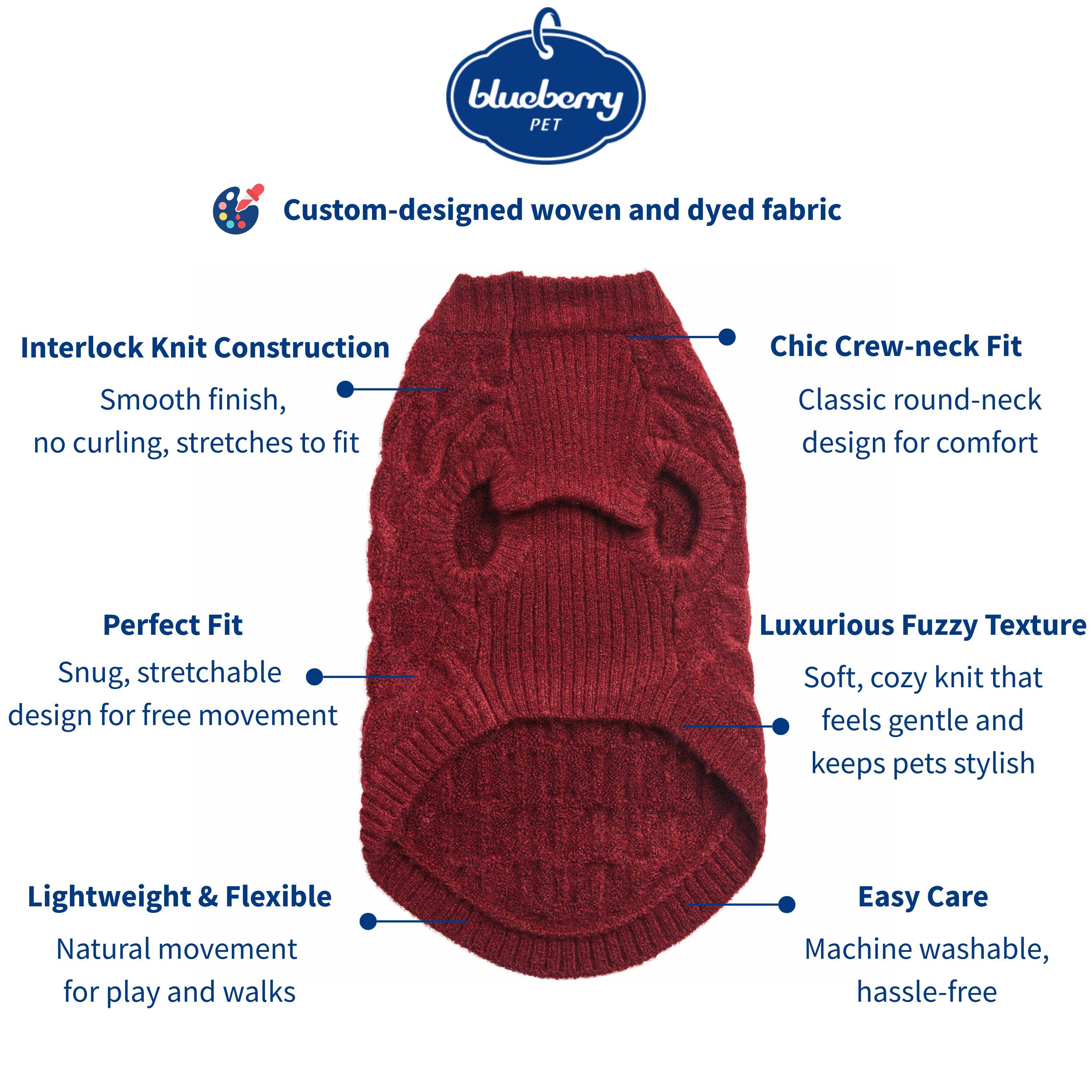 Blueberry Pet - Wholesale Pet Sweater - Dog - Custom-knit & Dyed Ultra-Soft Brushed Fuzzy Yarn Dog Sweater19