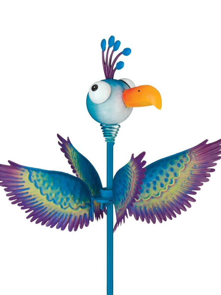 Goofy Spinner Stake - Peacock for wholesale by Regal Art & Gift