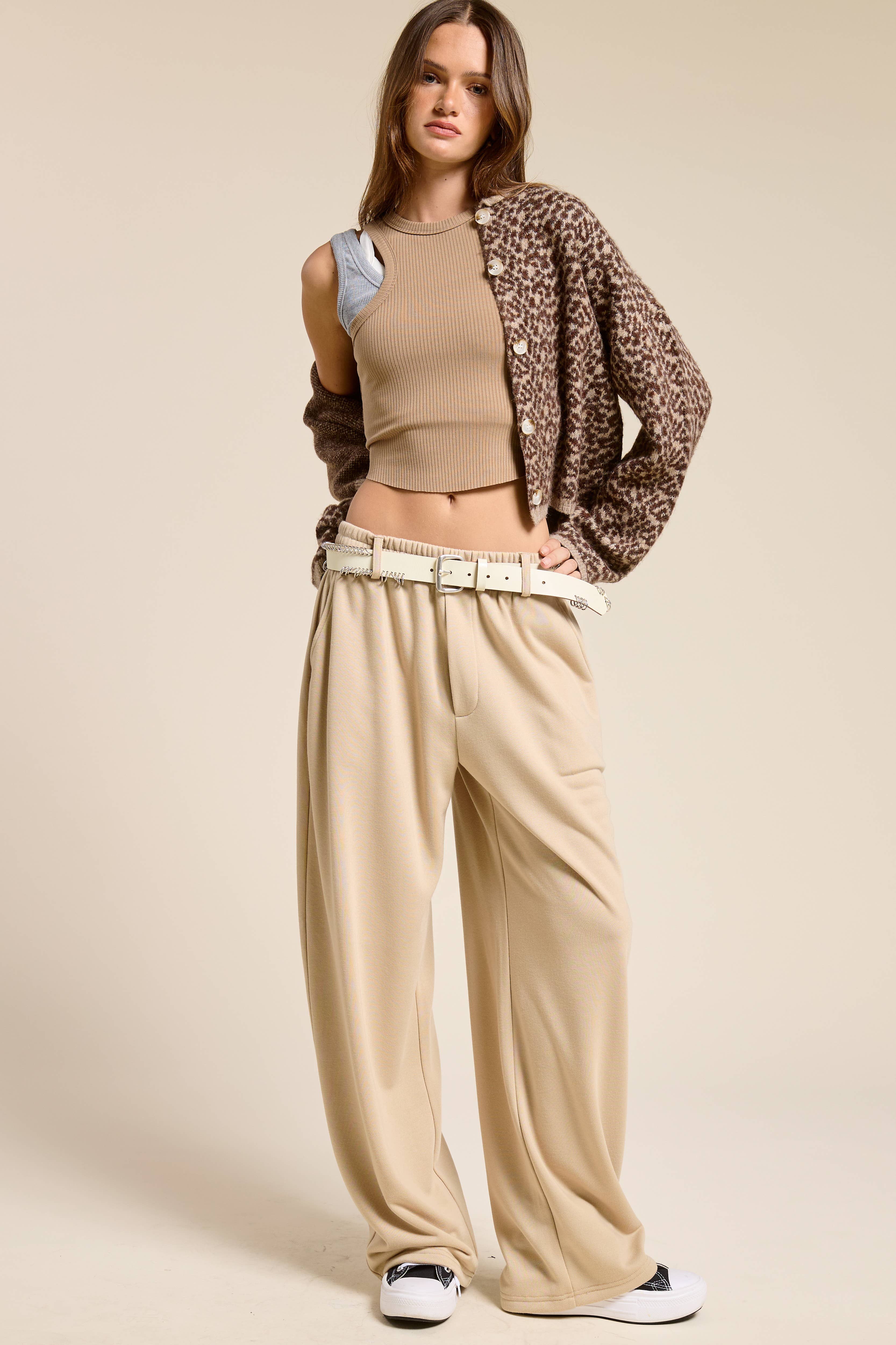 Mimosa - Vente Pantalon d'intérieur/de jogging – femme - Pantalon de survêtement en maille à jambes larges sur mesure