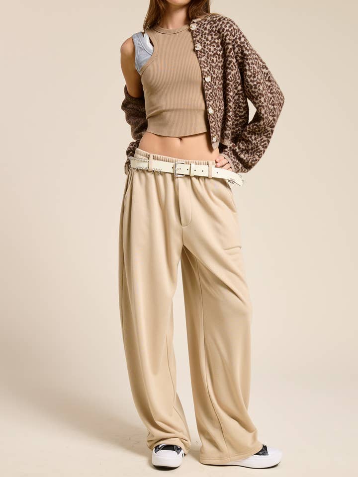 Mimosa - Vente Pantalon d'intérieur/de jogging – femme - Pantalon de survêtement en maille à jambes larges sur mesure0