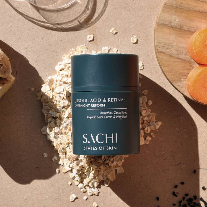 Sachi Skin – wholesale Facial moisturiser – Ursolic Acid & Retinal Overnight Reform - 30ml6