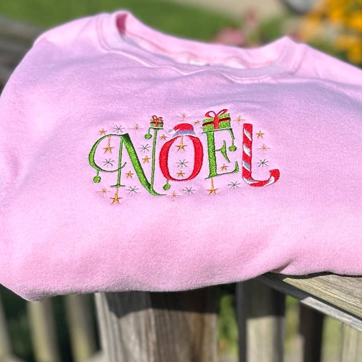 Jersey JERZEES bordado de Navidad Noel para venta al por mayor de Your Embroidery Girl