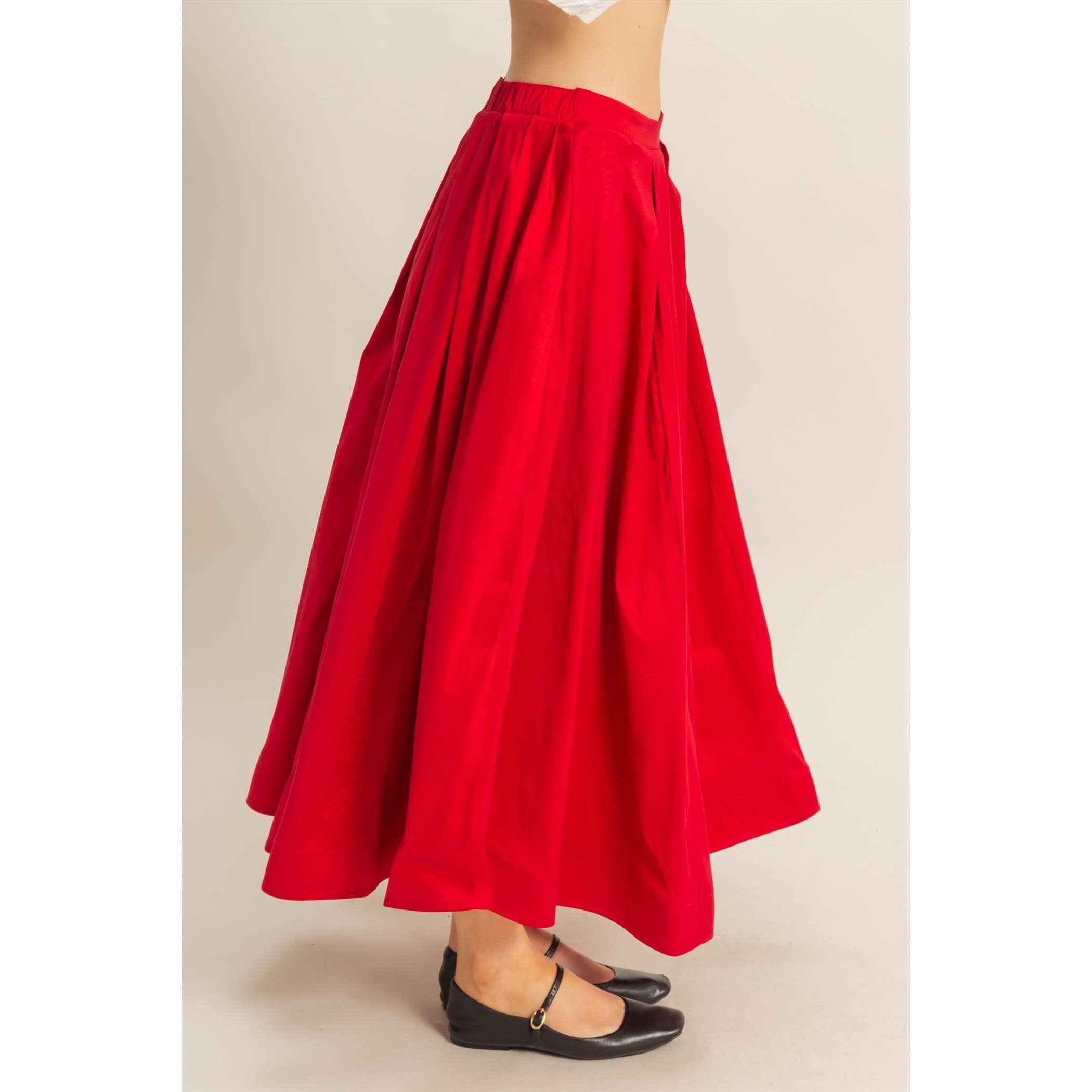 HYFVE - Vendita all'ingrosso Gonna - Donna - Gonna midi a pieghe classica a trapezio20