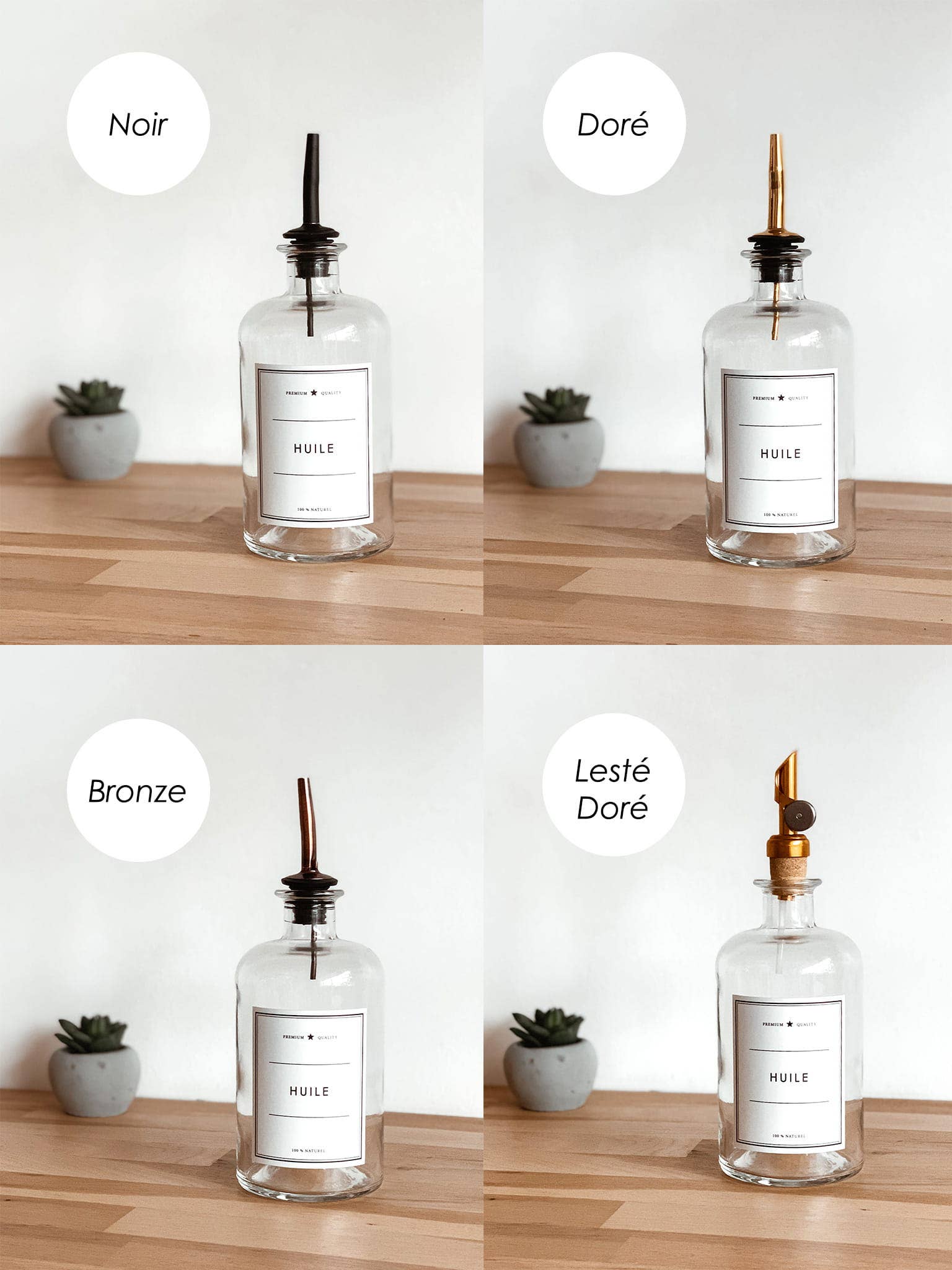 Les Flacons de l’Apothicaire - Vente Distributeur d'huile et de vinaigre - Vinaigre - Bouteille Transparent0