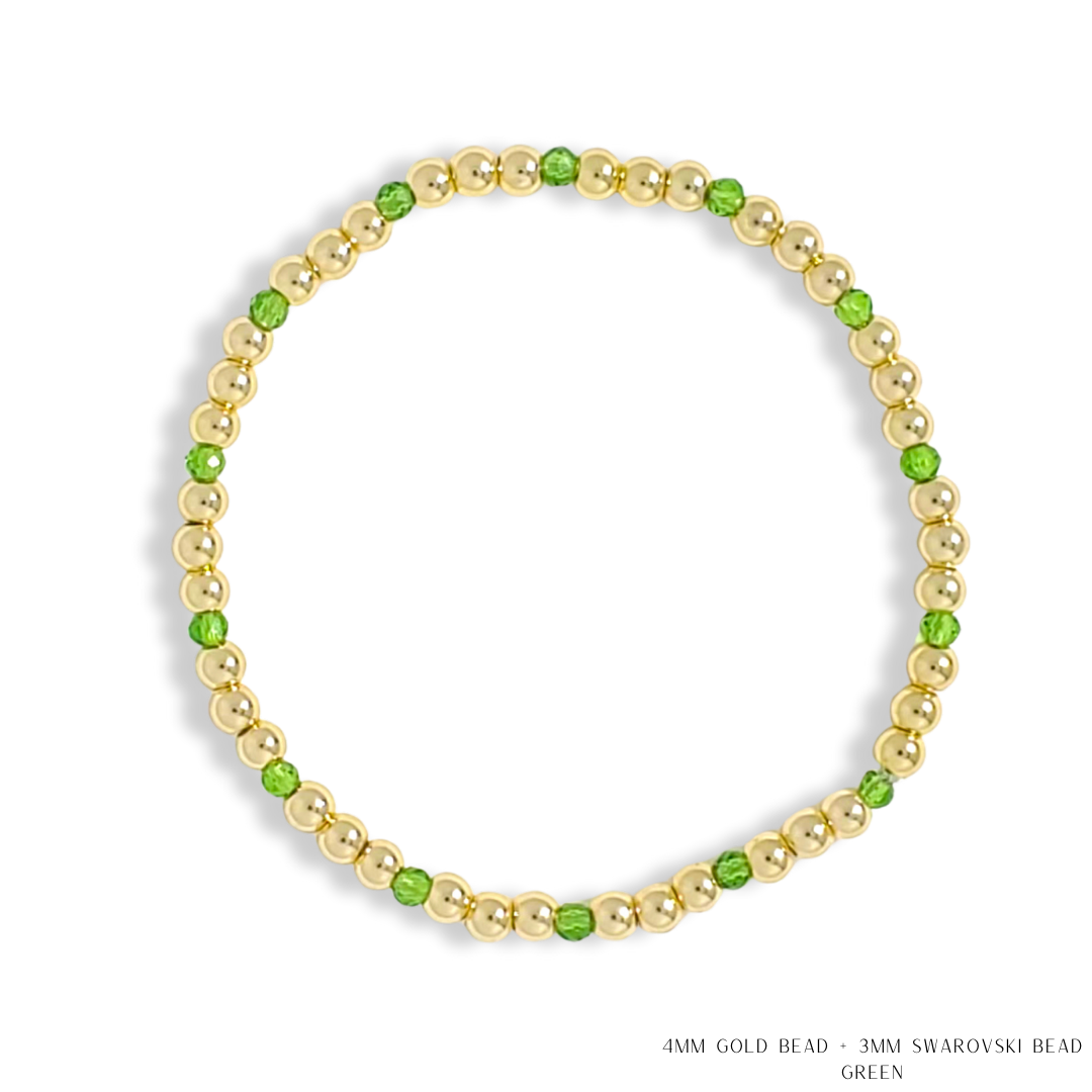 Savvy Bling - Vendita all'ingrosso Bracciale con perline - Bracciale con Perline in Oro e Cristalli Swarovski - Più Colori12