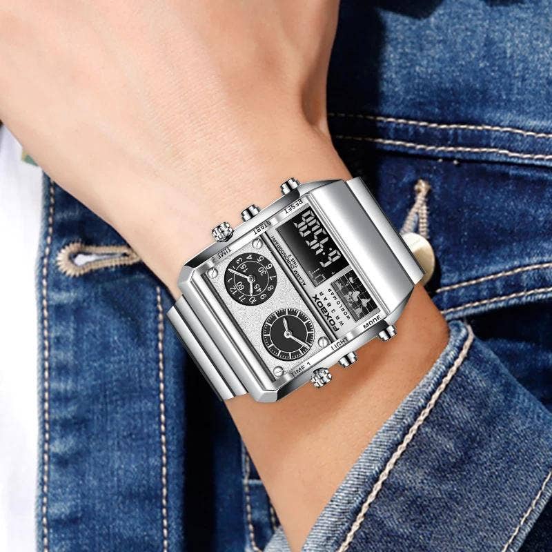 WoodWristCo – wholesale Wrist watch – Men's – Men Casual Sports Chronograph Alarm Quartz Wrist Watch7