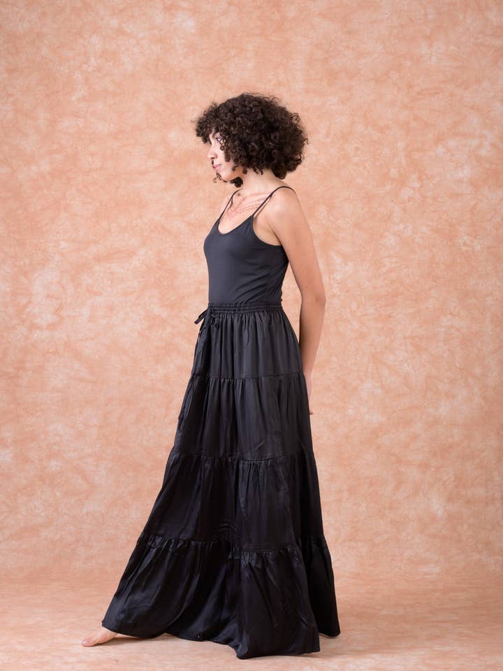 Rhea Leena Tiered Skirt, Viscose, Everyday Summer Outings for wholesale by Rhea