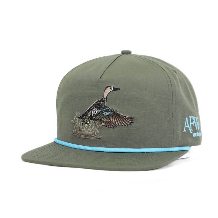 Chapeau antidéchirure Moss Green Blue Wing Teal pour la vente par American Flyway Waterfowl
