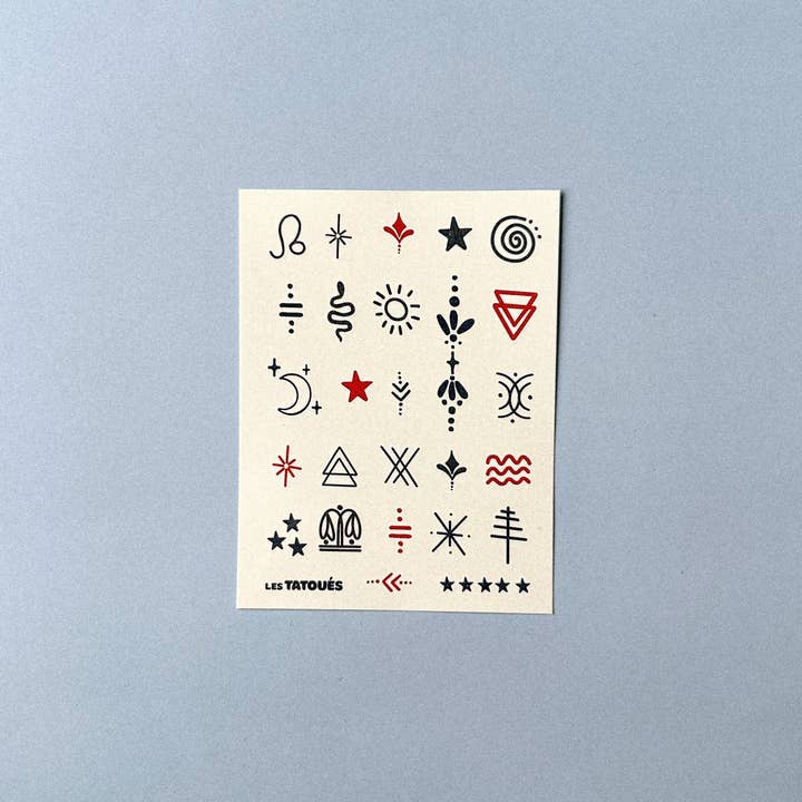 Mini Symbols - Temporary Tattoos for wholesale by Les Tatoués