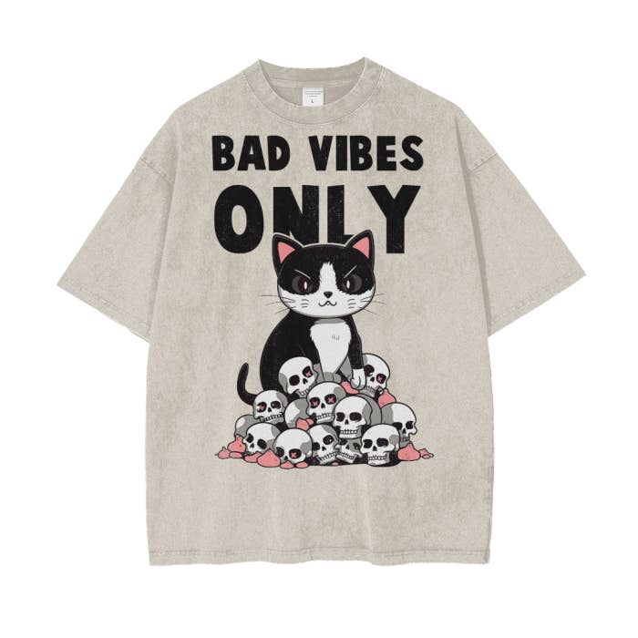 Bad Vibes Only Shirt - Oversized Animal Shirt for wholesale by Colorfulmamas