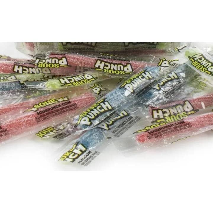 Grandpa Joe's Candy Shop - Wholesale Gummy - Sour Punch Straws, 3" Wrapped, 5lb Bag