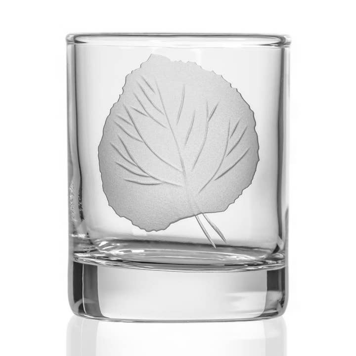 Hoja de Álamo Grabada 2.5" de Vidrio – Vaso Votivo o Chupito para venta al por mayor de Rolf Glass