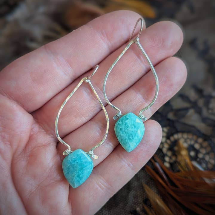 Amazonite Flow Earrings for wholesale by Maxi Cif Designs