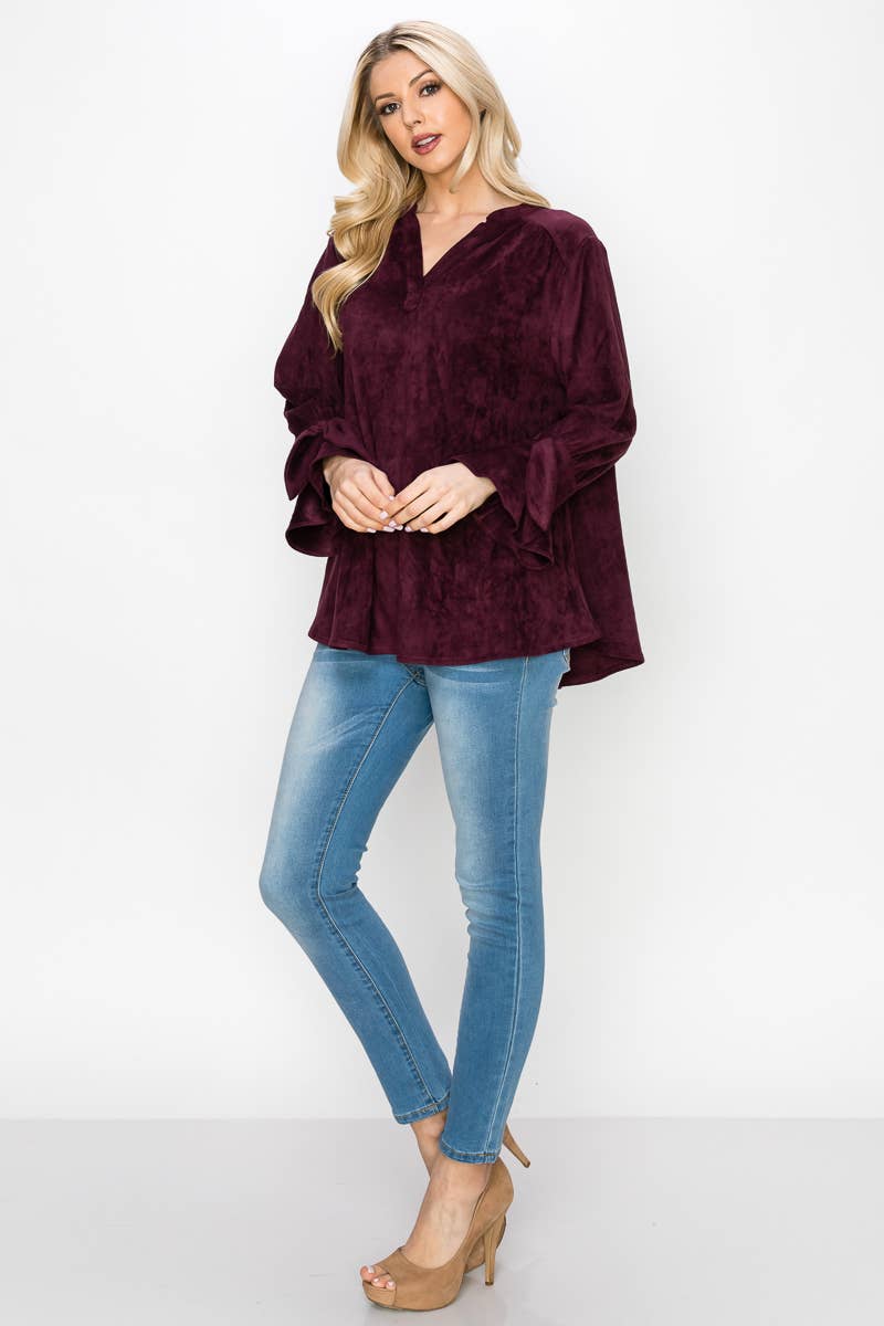Joh Apparel - Wholesale Blouse - Women's - Abia Stretch Suede Top11