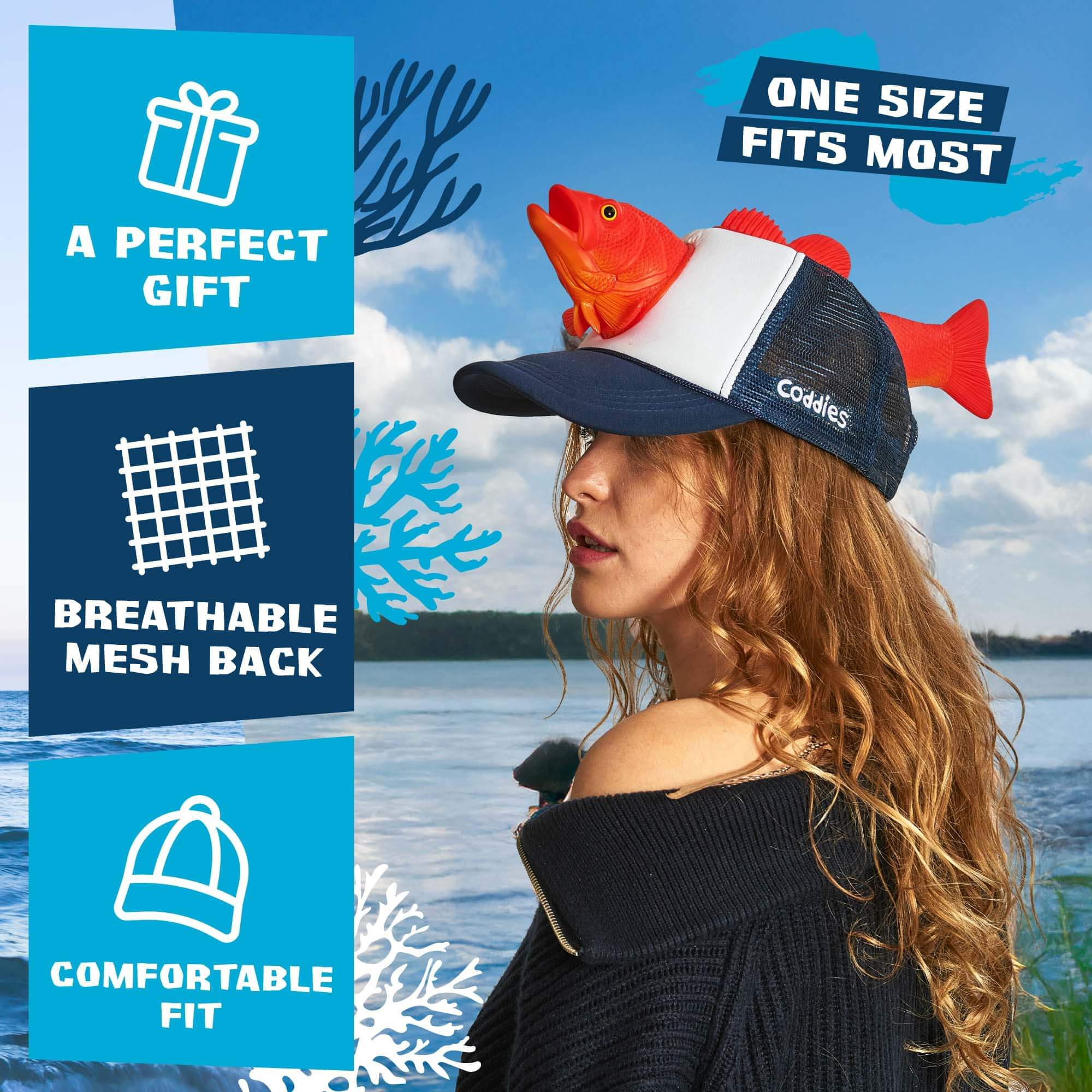 Coddies - Venta al por mayor Gorra trucker - Unisex - Sombrero de pez Coddies® Bass7