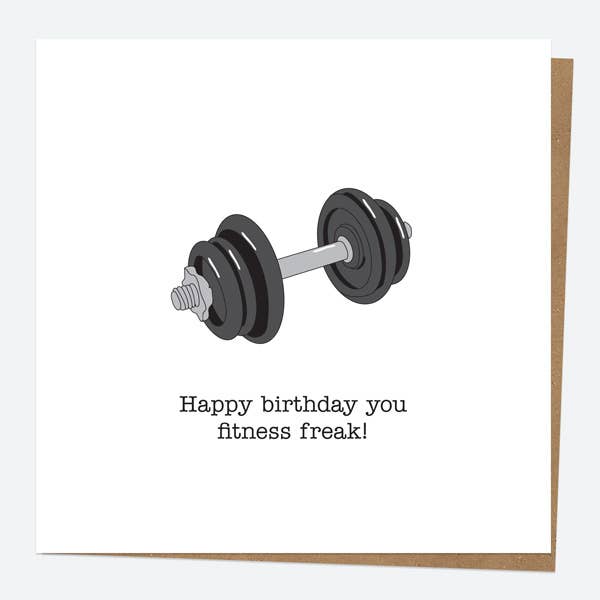 Dotty About Paper – wholesale Birthday card – General Birthday Card -  Weights - Fitness Freak0