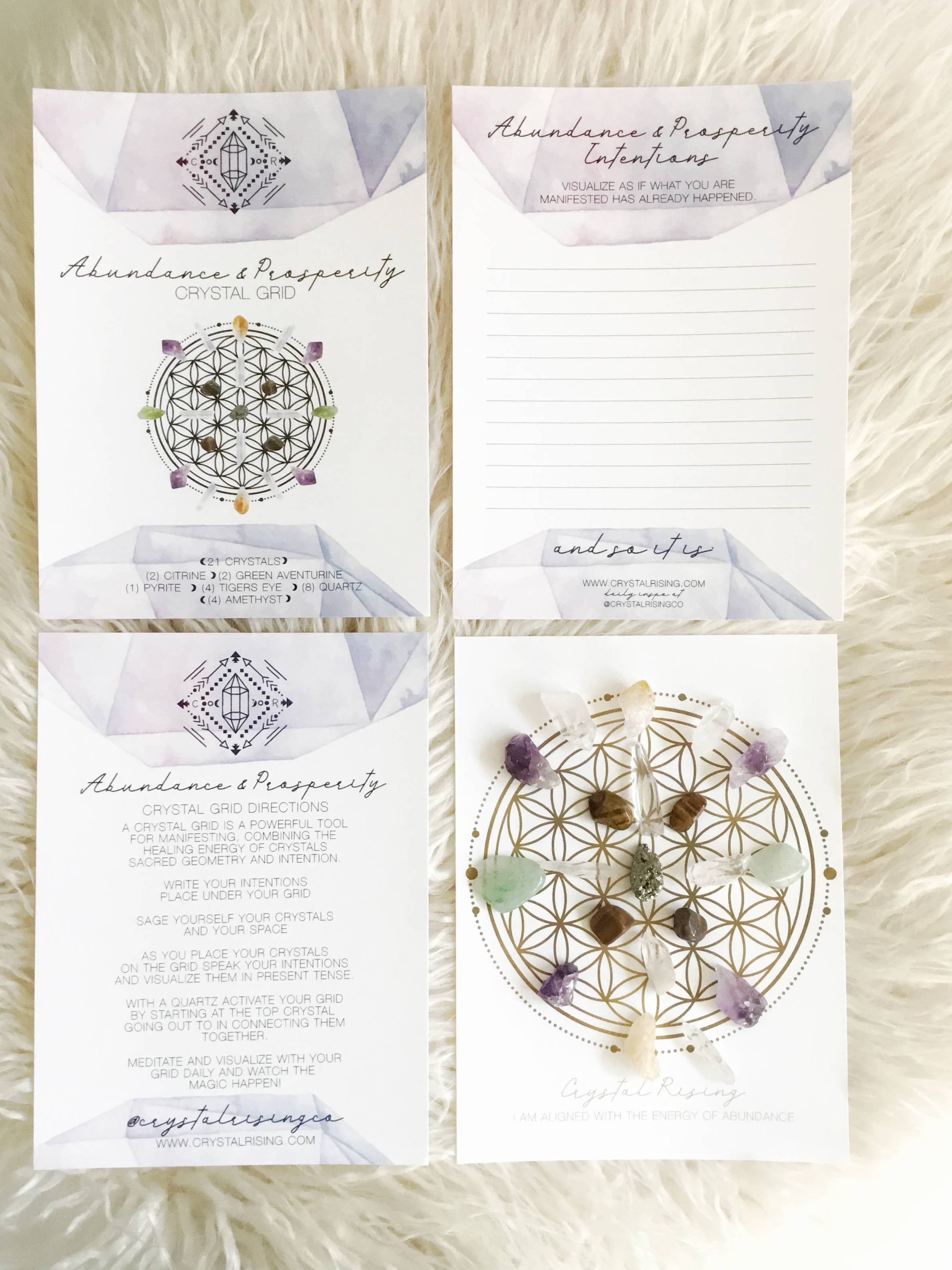 Crystal Rising - Vendita all'ingrosso Attrezzatura per meditazione - Kit Rituale Mini Griglia di Cristalli2