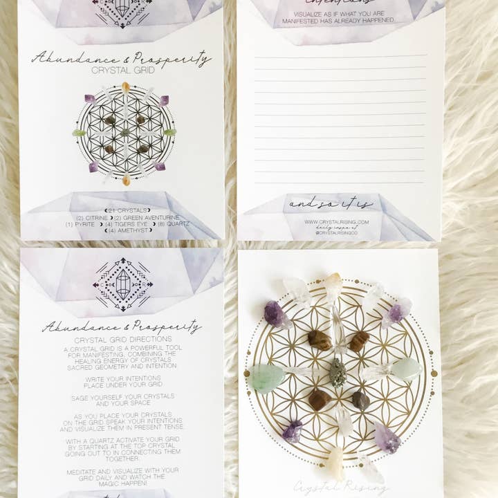 Crystal Rising - Vendita all'ingrosso Attrezzatura per meditazione - Kit Rituale Mini Griglia di Cristalli2