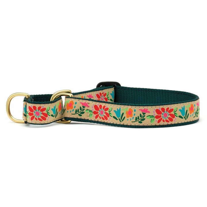 Tapestry Floral Martingale Dog Collar for wholesale by Up Country, Inc.