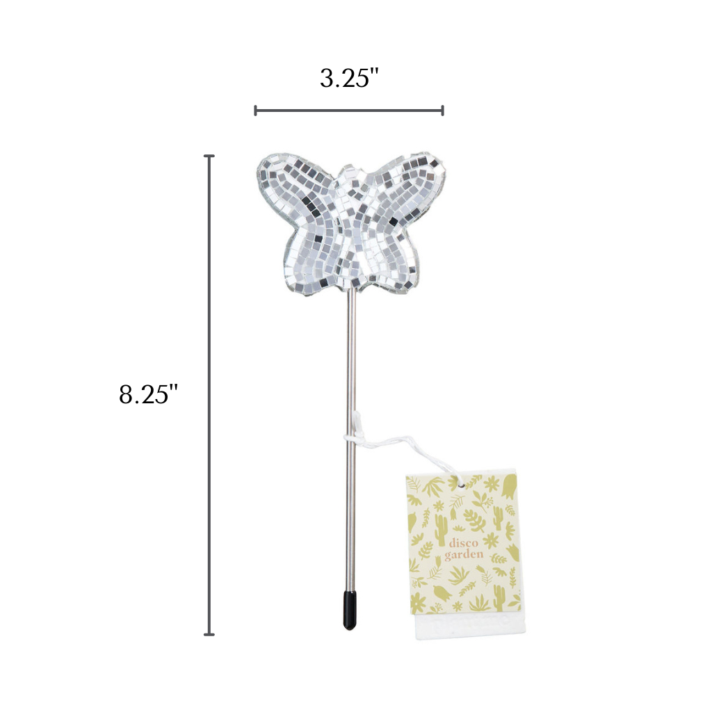 Paloverde Botanicals - Wholesale Garden/Lawn Stake - Disco Butterfly - Disco Ball Decorative Plant Stakes2