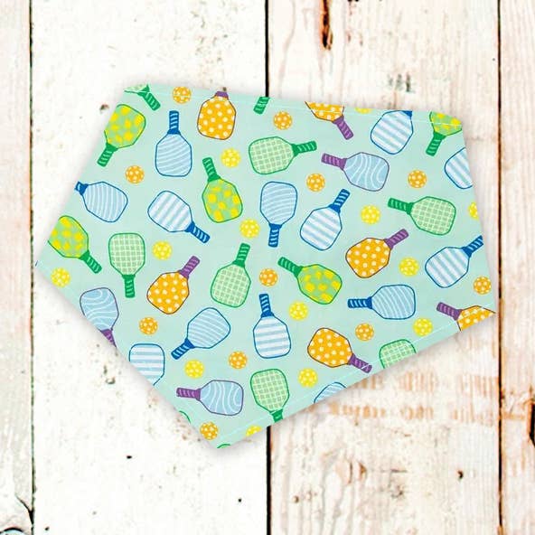 Pickleball Dog Bandana (Snap-on, 3 sizes available) for wholesale by BibbyBubby
