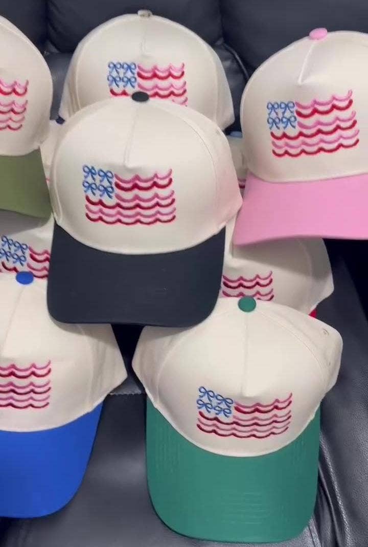 MKS America - Wholesale Baseball Cap - Women's - Bow wave trucker hat ribbon cap8