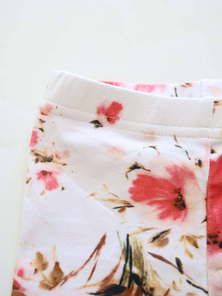 Maman - Wholesale Shorts – Kids - Girls Stella Floral Print Cotton Jersey Bike Shorts1