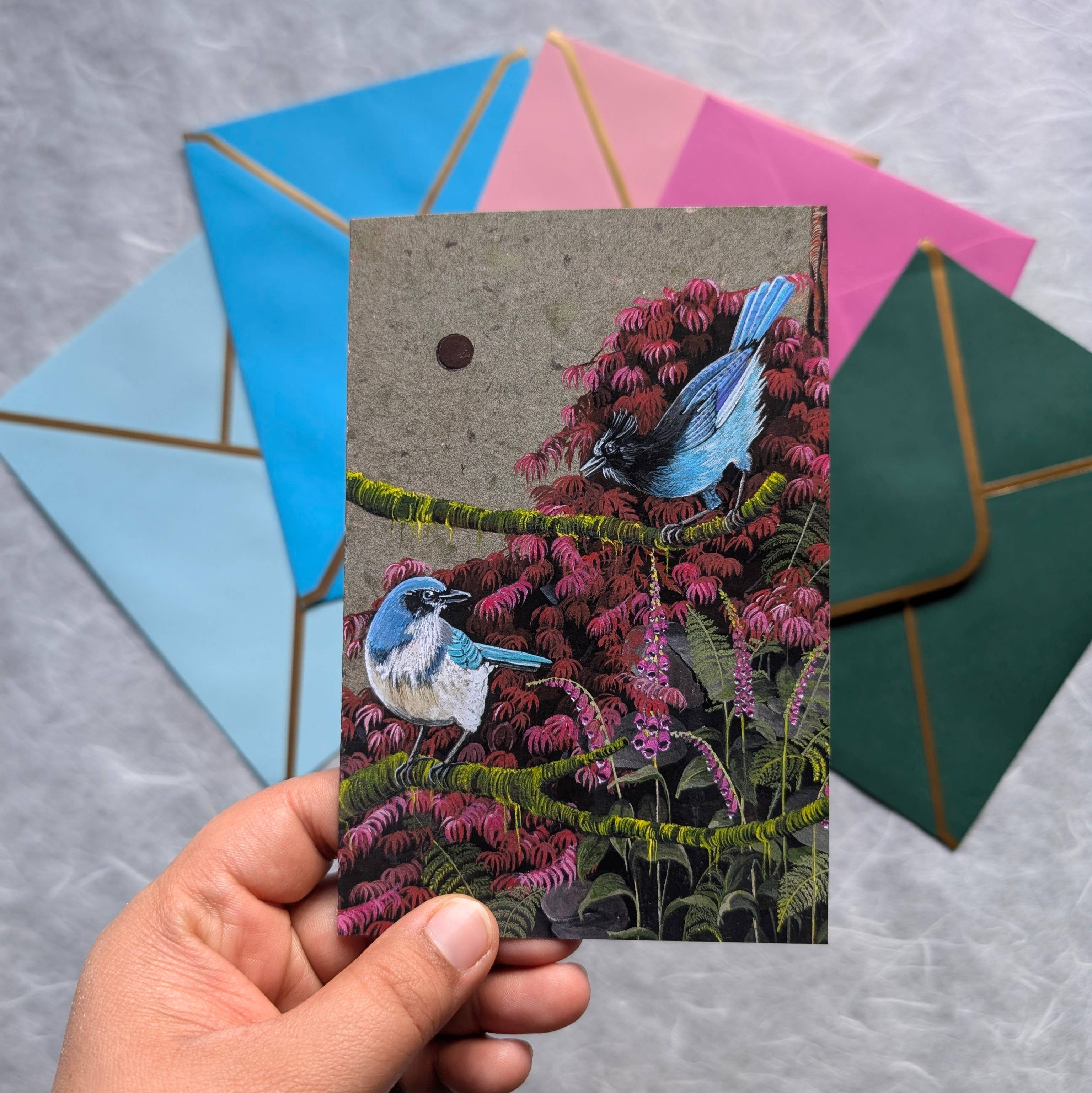 Mantis Shrimp Monocles - Wholesale Everyday Greeting Card - A Typical PNW Backyard Greeting Card1