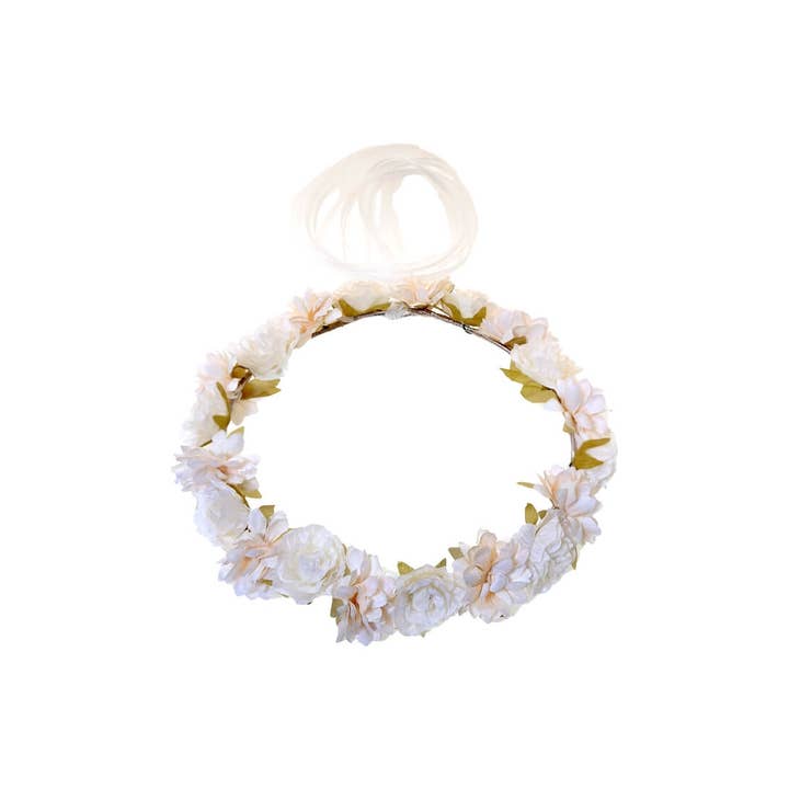 Flormoda - Venta al por mayor Sombreros/coronas de fiesta - Corona Flores Marfil Sandra