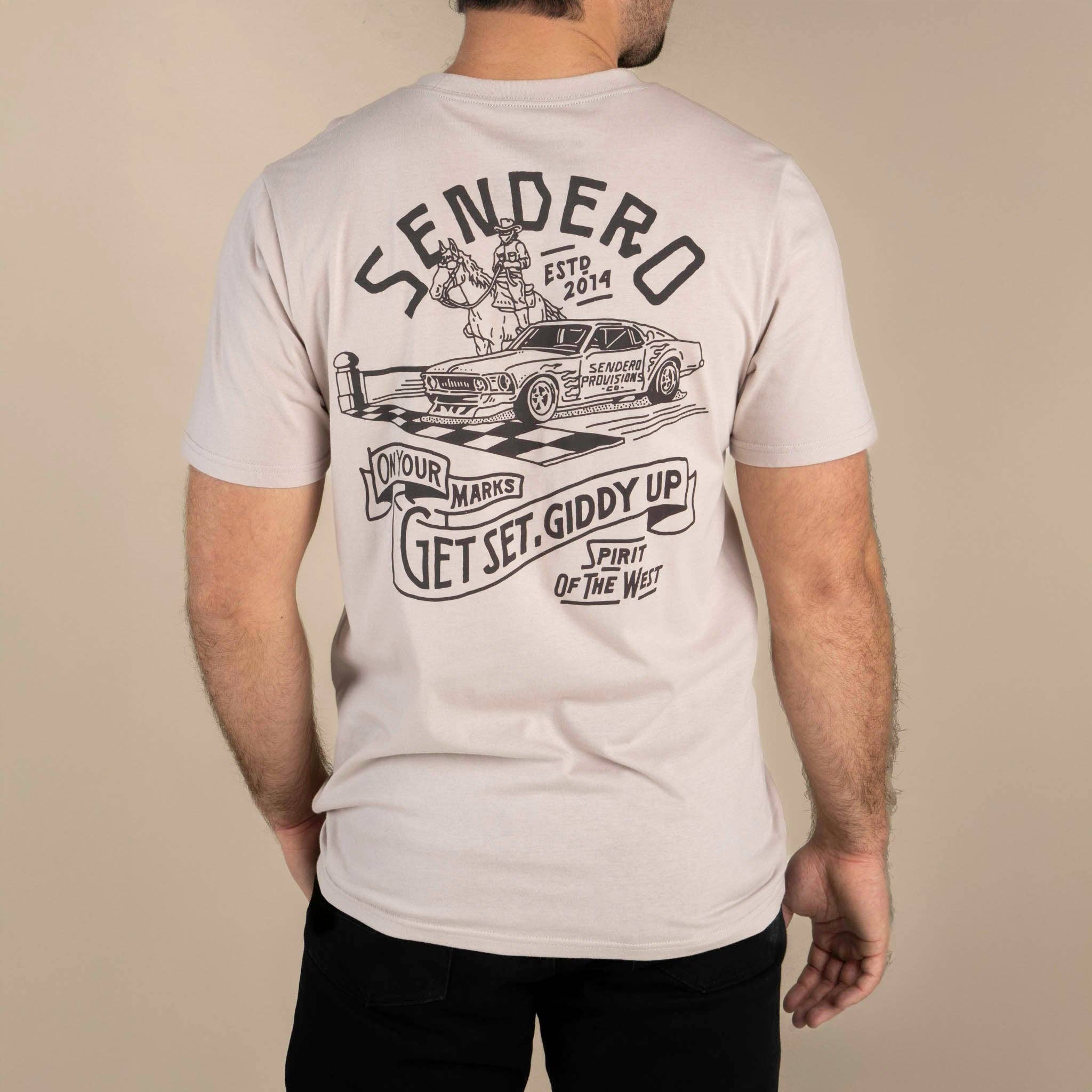 Sendero Provisions Company – Großhandel T-Shirt mit Siebdruck – Unisex – Giddy Up Stofftasche3