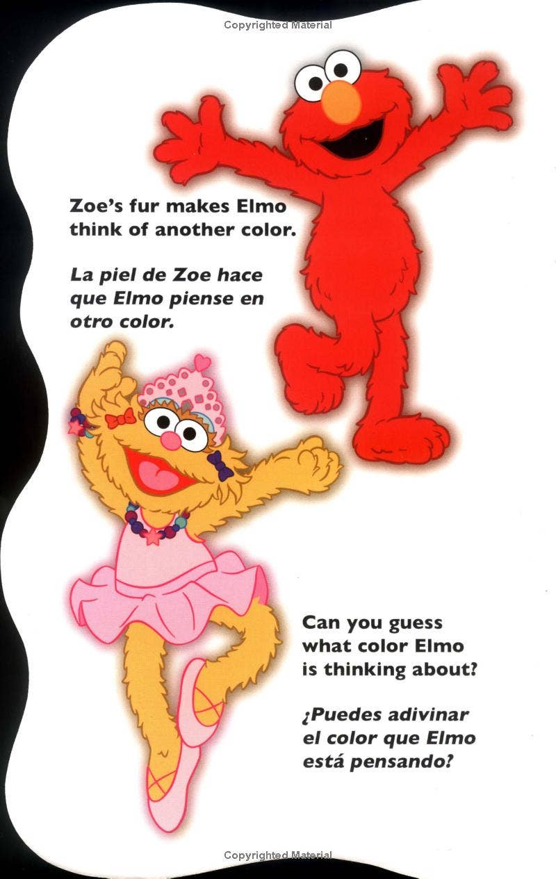REMOVED BRAND - Wholesale Preschool Book (3-5) - Elmo's Guessing Game About Colors bilingual3