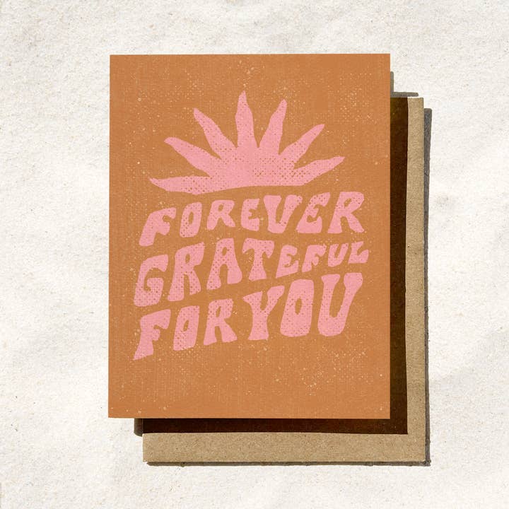 Forever Grateful Card | Thanksgiving Card| Fall Gratitude Card for wholesale by Daydream Prints