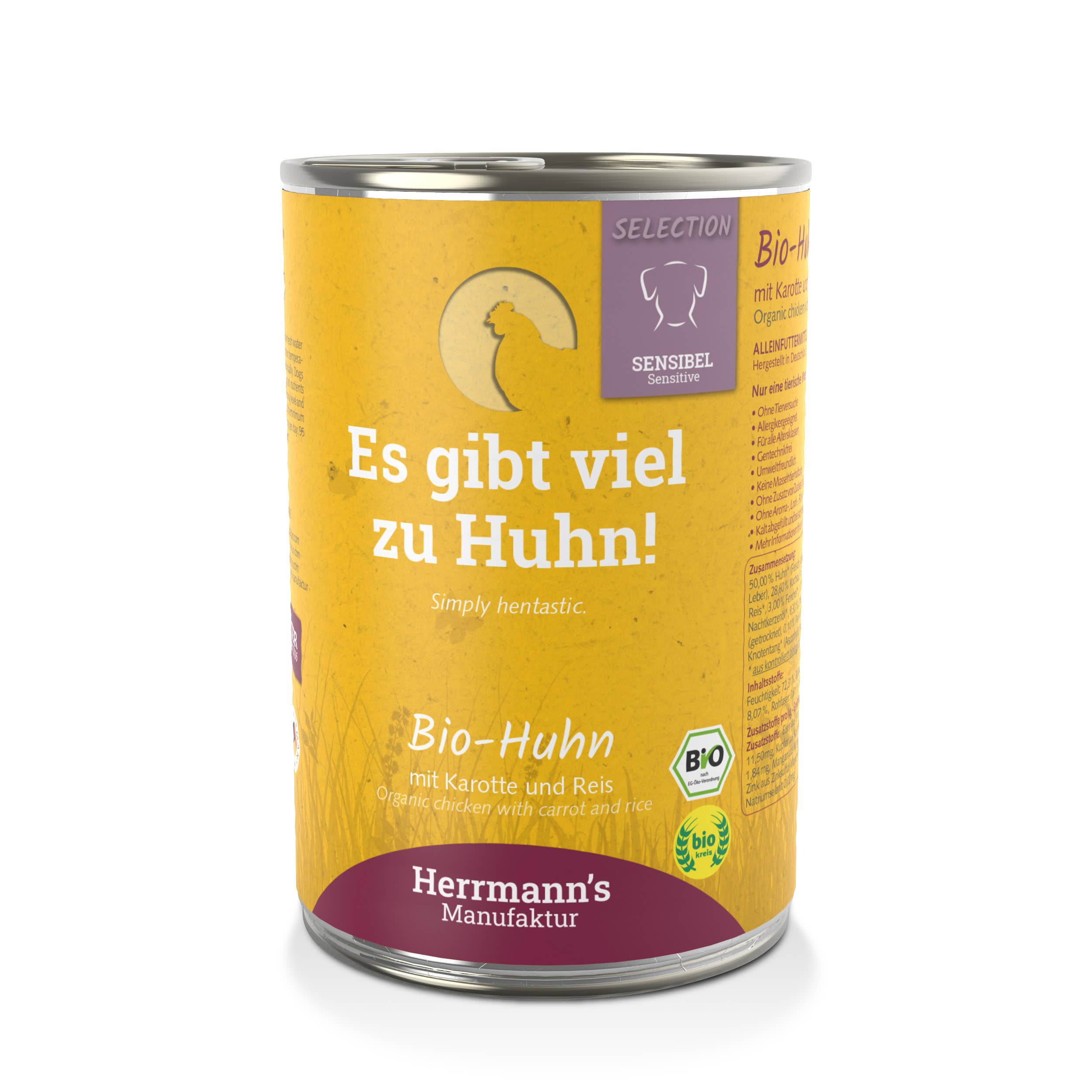 Finest Petfoods - Wholesale Pet Food - Dog - Herrmanns BIO SENSITIVE Chicken 400 gr.0