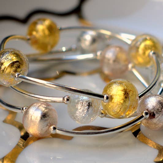 Made as Intended - Wholesale Beaded Bracelet - 12mm Silver Murano Glass Blessing Bracelet1