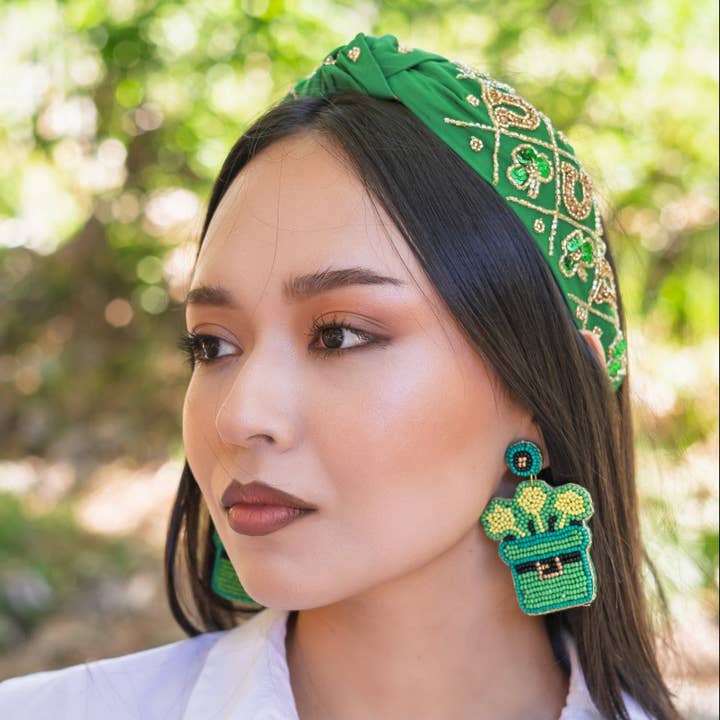 Diadema anudada con cuentas de herradura de la suerte. para venta al por mayor de Twine and Love