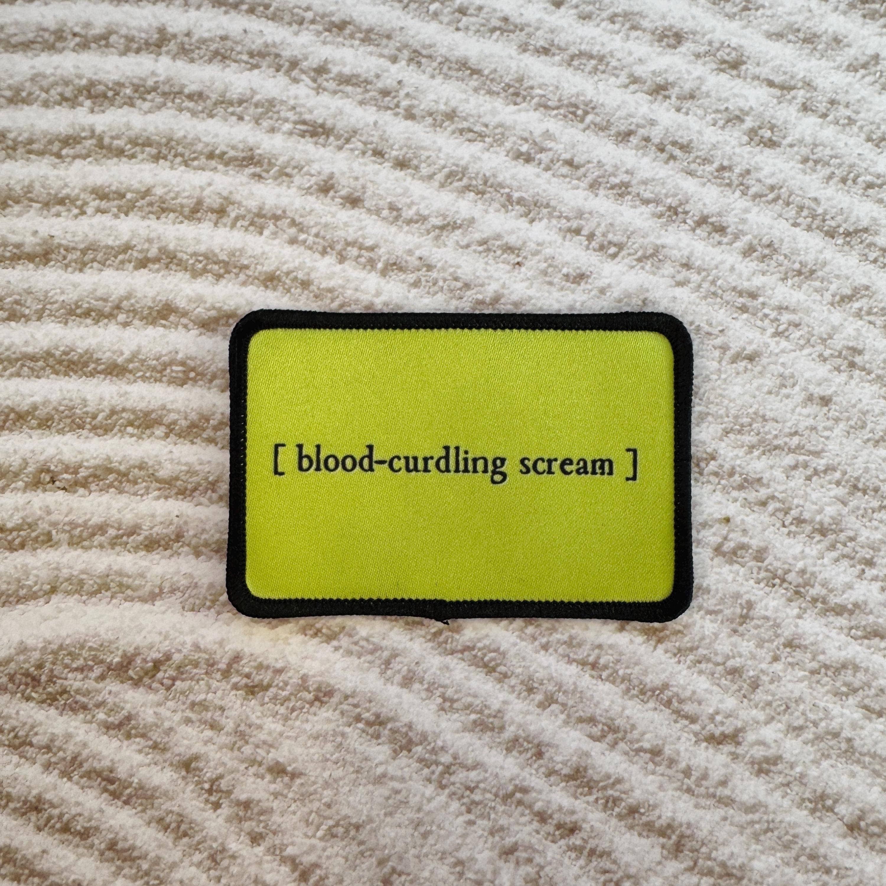 Hawburns Studio - Wholesale Patch - Blood Curdling Scream Adhesive Patch Bags/Jackets Handmade 1