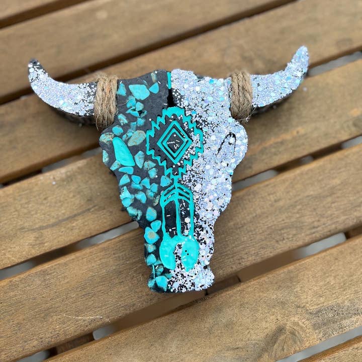Spark Sunshine Designs - Wholesale Car Freshener - Women’s - Boho Western Bull Skull Flare Car Freshies