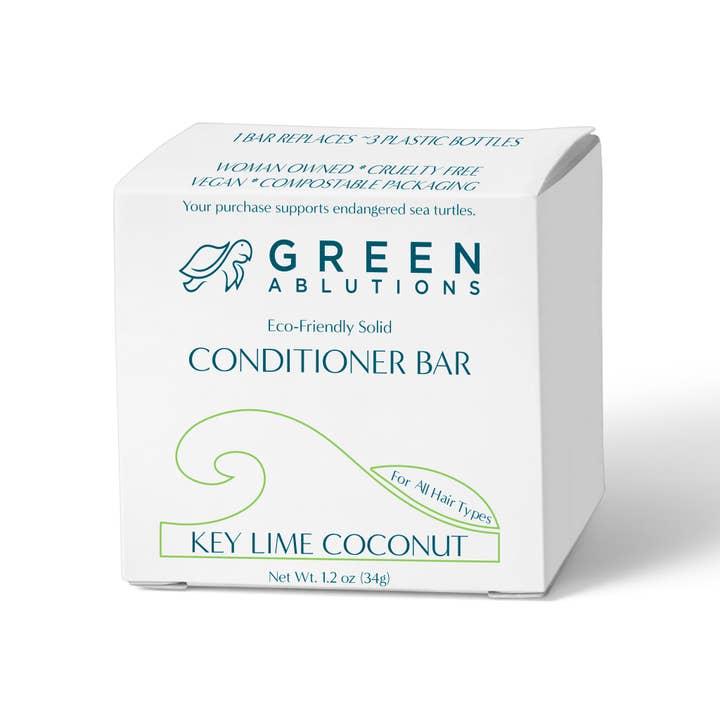 Green Ablutions - Wholesale Hair Conditioner - Key Lime Coconut Conditioner Bar