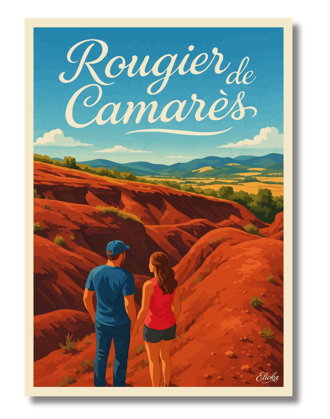 ELIOKA - Wholesale Poster - Displays "Le Rougier de Camarès" Aveyron