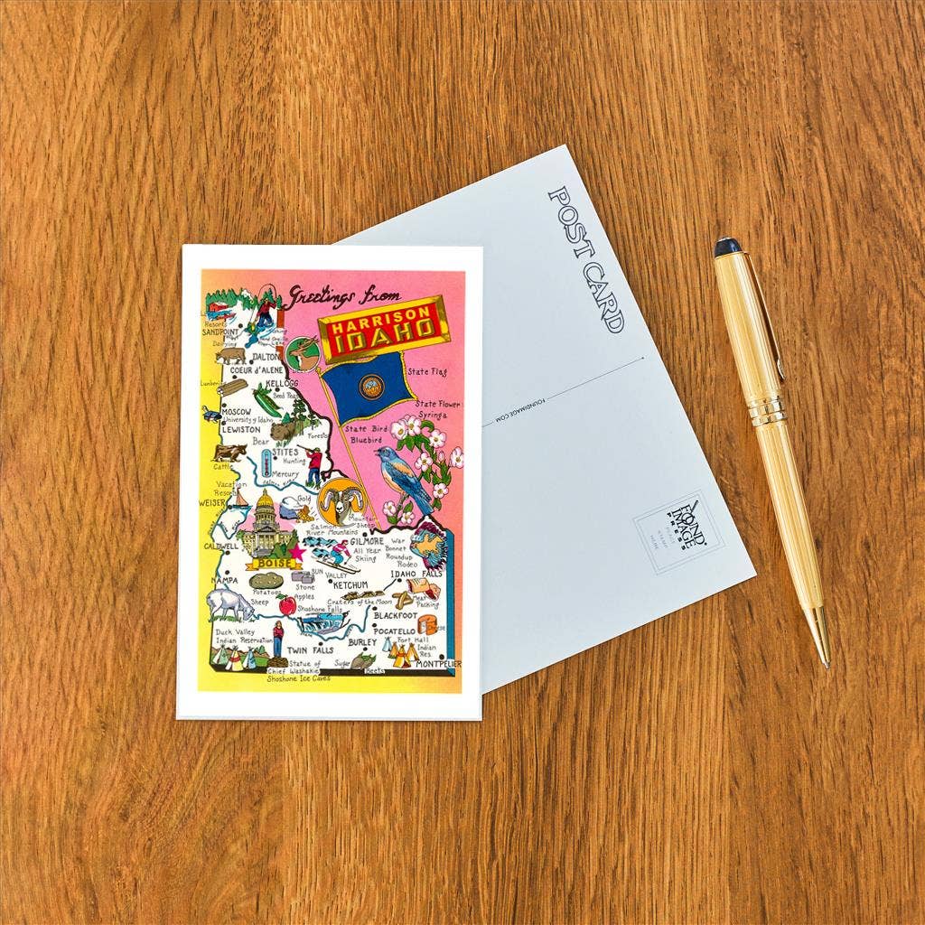 Found Image Press - Wholesale Postcard - Postcard ID-249 Greetings from Harrison, Map1