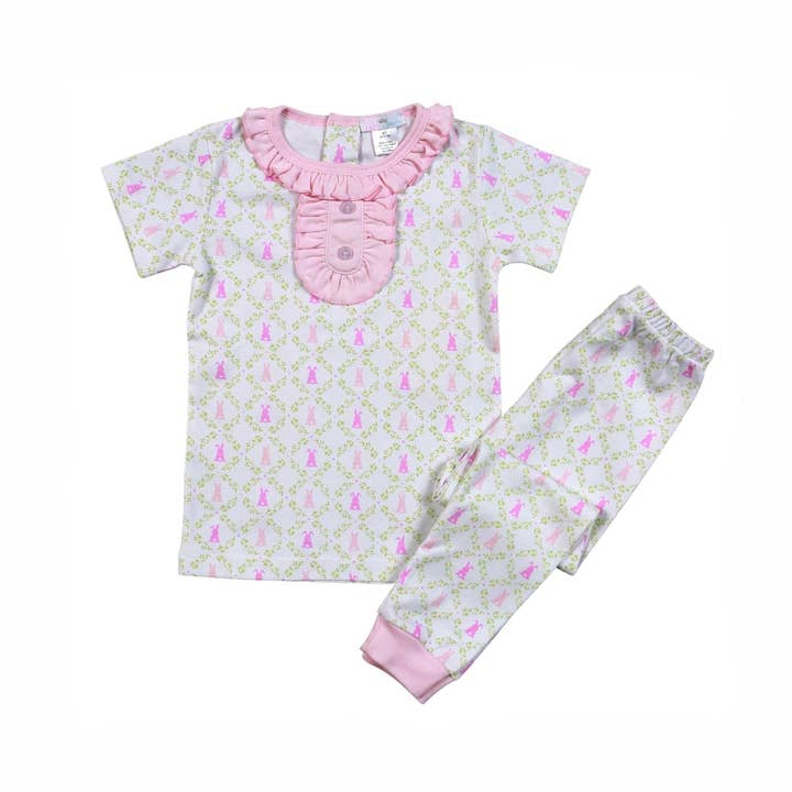 ESP-099 PINK EASTER BUNNIES 2 PCS LOUNGEWEAR for wholesale by Baby Loren