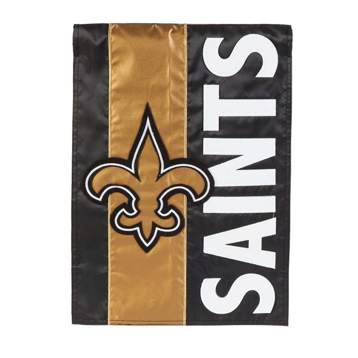 New Orleans Saints Embellished Garden Flag for wholesale by Evergreen Enterprises