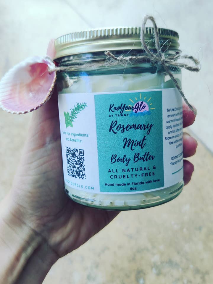Rosemary Mint Body Butter 6oz. for wholesale by KnoYourGlo